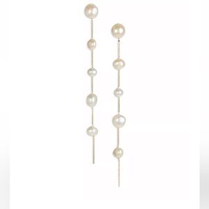 CULT GAIA Atum Cultured Freshwater Pearl Linear Drop Earrings